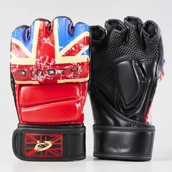 Висококачествени Боксови ръкавици с полупальцами от изкуствена кожа за борба ММА ръкавици за кикбоксинга, карате, Муай Тай, спортни ръкавици за мъже