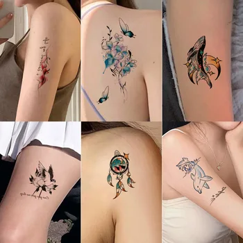 Секси Временна татуировка на ръката, За жени и момичета, бижута за боди-арт, водоустойчив фалшиви татуировки, временни Татуировки, украса за лицето, стикери с татуировки