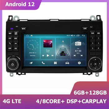 Android 12 Авто Радио Стерео музикален Плейър Мултимедийна Навигационна GPS Система За Mercedes Benz B200 Sprinter W906 W169 W245 Vito Viano BT