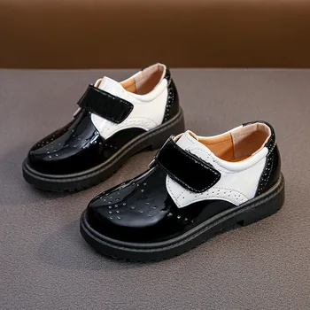 COZULMA/пролет-есен ежедневни обувки за малките момчета и момичета с цип кука и контур, нескользящая обувки от лачена кожа, размер 27-42